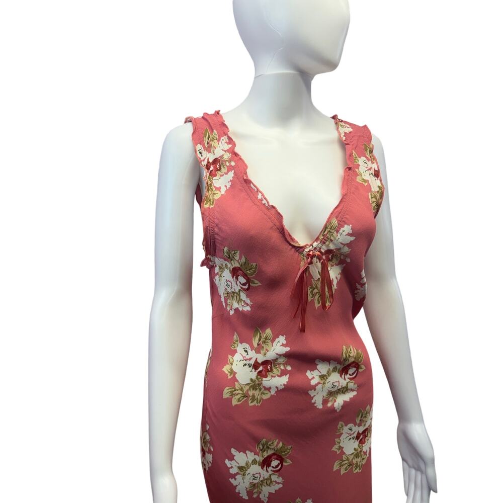 Uncivilized Dress Womens medium Floral Print Sleeveless Maxi Vtg 90s Y2K fairy
